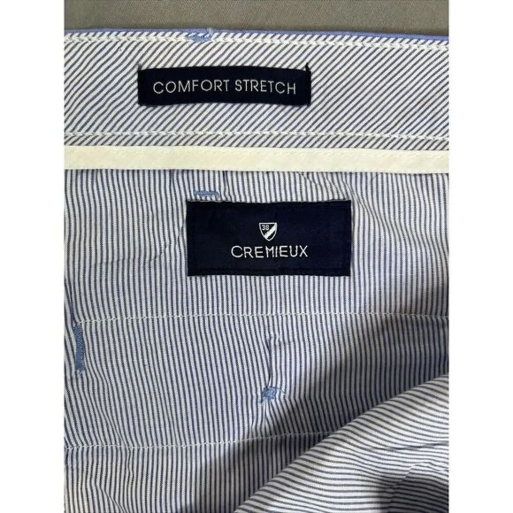 Cremieux Men's Size 40 Blue Chino Flat Front Shorts Comfort Stretch Cotton Blend